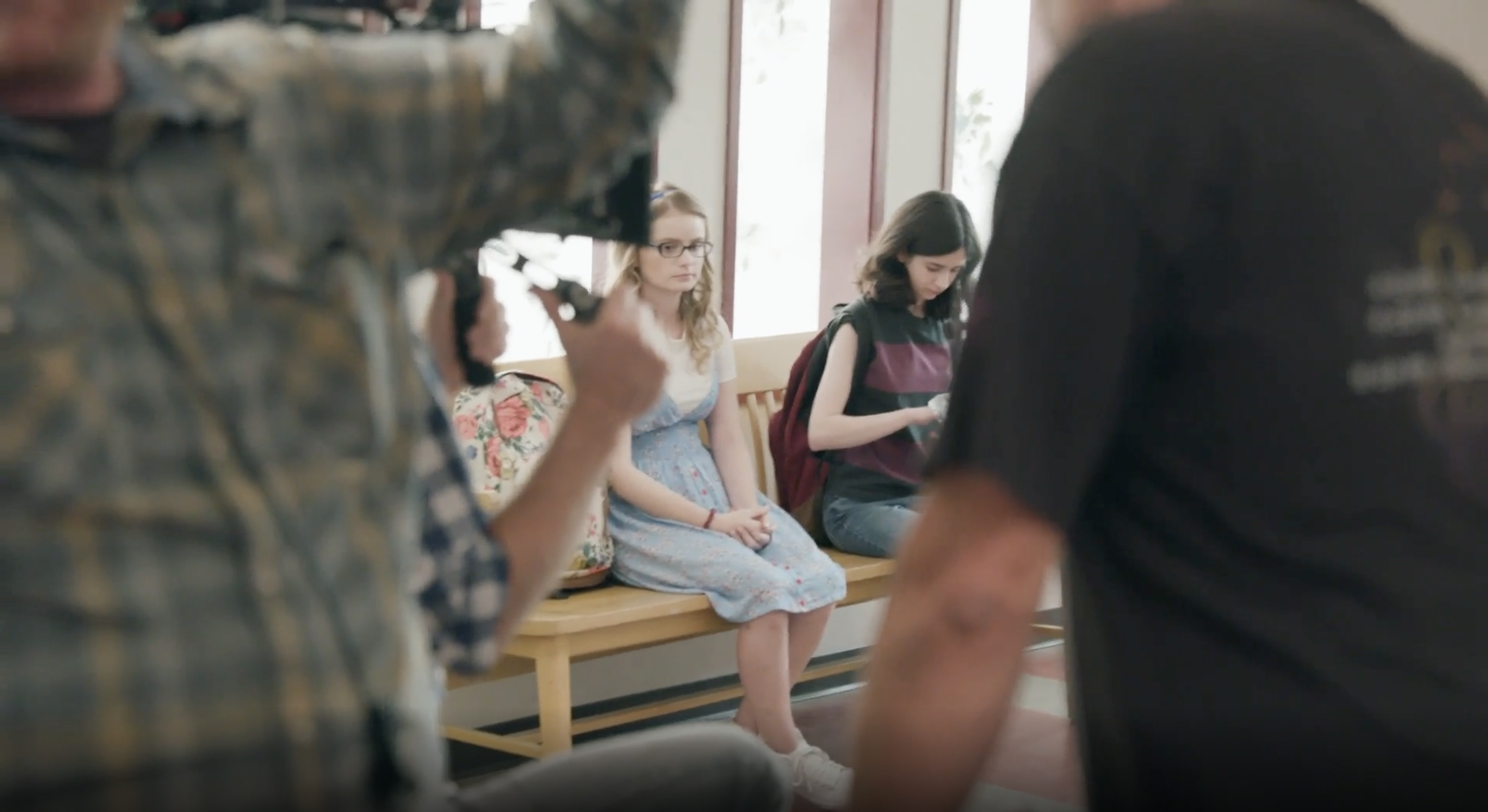 An image of Kayla on set.